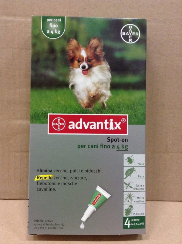 ADVANTIX SPOT ON CANI 0-4 KG. 4PIP