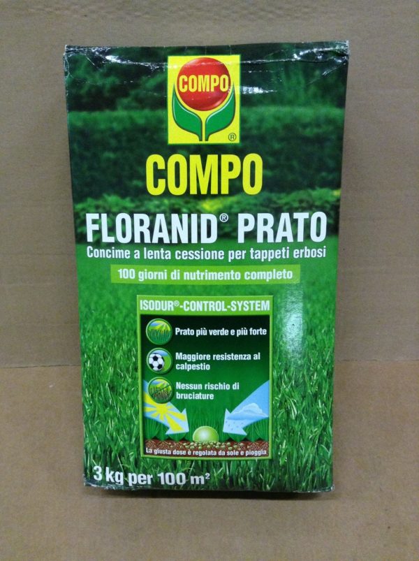 COMPO Concime per Prato, Concime Granulare, Per un manto erboso sano e rigoglioso, Nutrimento fino a 4 mesi, 3 kg