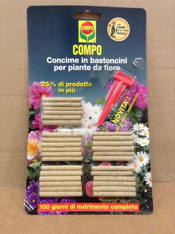 COMPO CONCIME IN BASTONCINI PER PIANTE DA FIORE