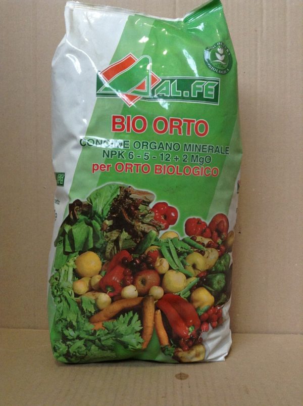 Al.fe - Concime organo minerale NPK 6-5-12 e Magnesio - Per Orto Biologico - 5 Kg