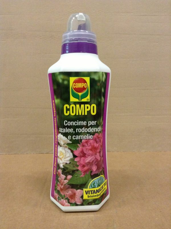 COMPO Concime per Rododendri, Azalee, Camelie e Ortensie, Per tutte le Piante acidofile da balcone, terrazzo o giardino, 1 l