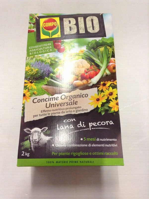 COMPO BIO CONCIME UNIVERSALE LANA DI PECORA KG.2