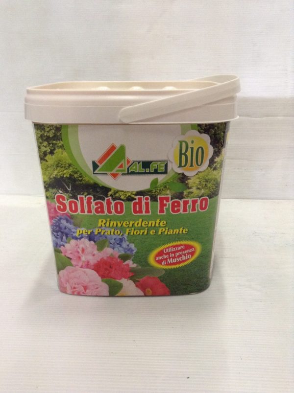 solfato di ferro rinverdente e antimuschio per prato fiori piante da 5 kg