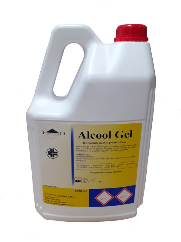 GEL IGIENIZZANTE DISINFETTANTE PER MANI TANICA DA 5 Lt